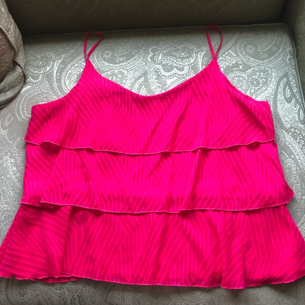 NWT Anthropologie Amadi Pink Layered Camisole XL